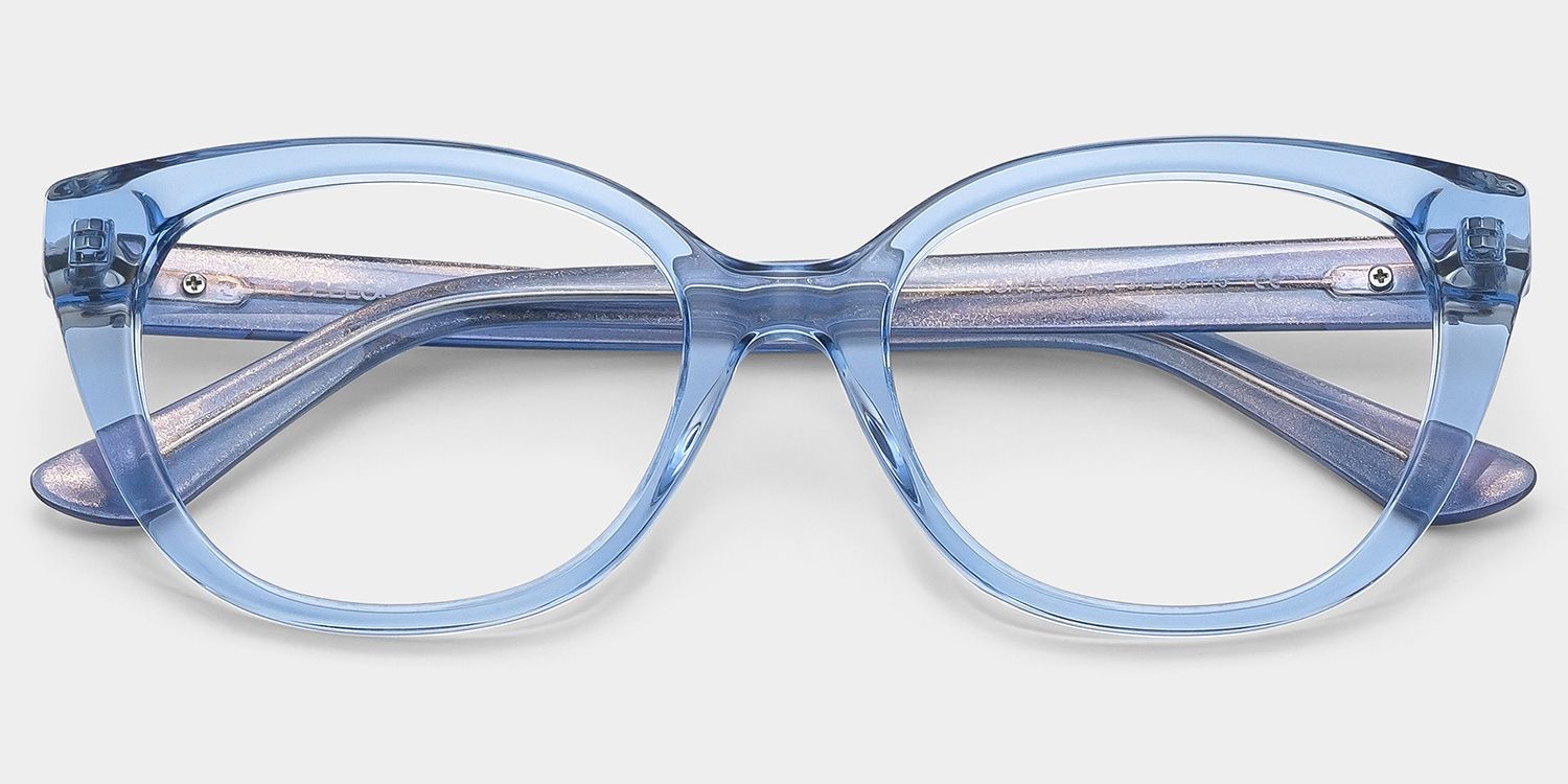 Affordable Charlotte Blue Cat Eye Frames | ZEELOOL1