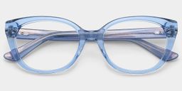 Charlotte Blue Cat eye Glasses1