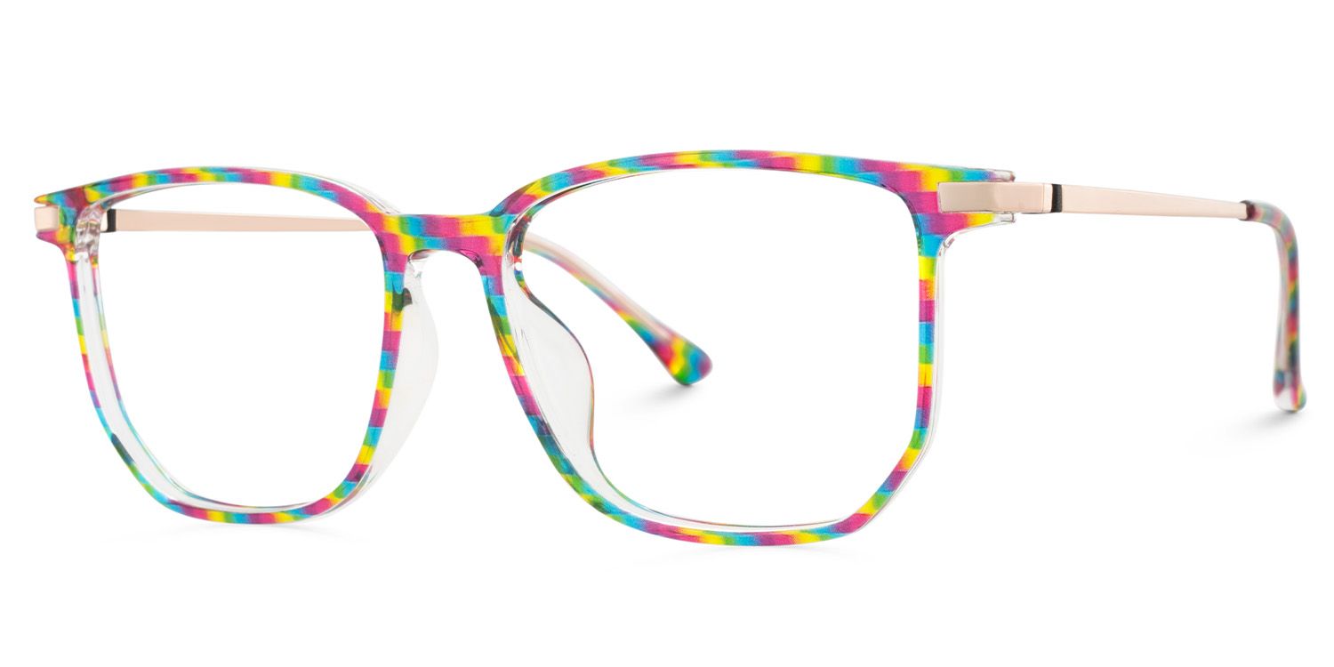 Fezell Multicolor Thin Frame Eyeglasses | Zeelool Optical3