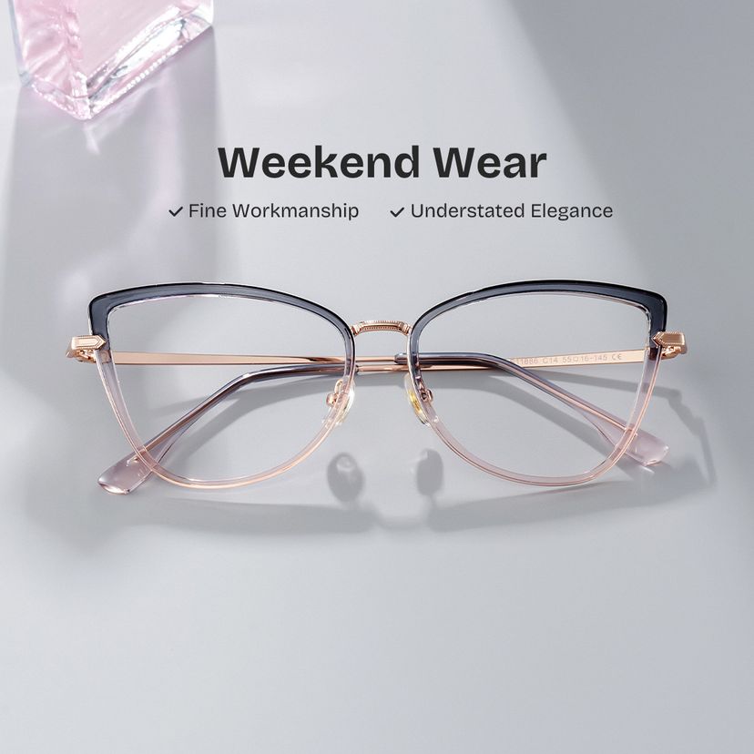Sloane Cat-Eye Two-tone Glasses