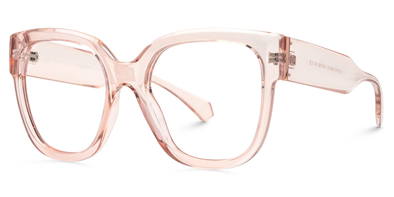 Reineke Pink Square Designer Eyeglasses1