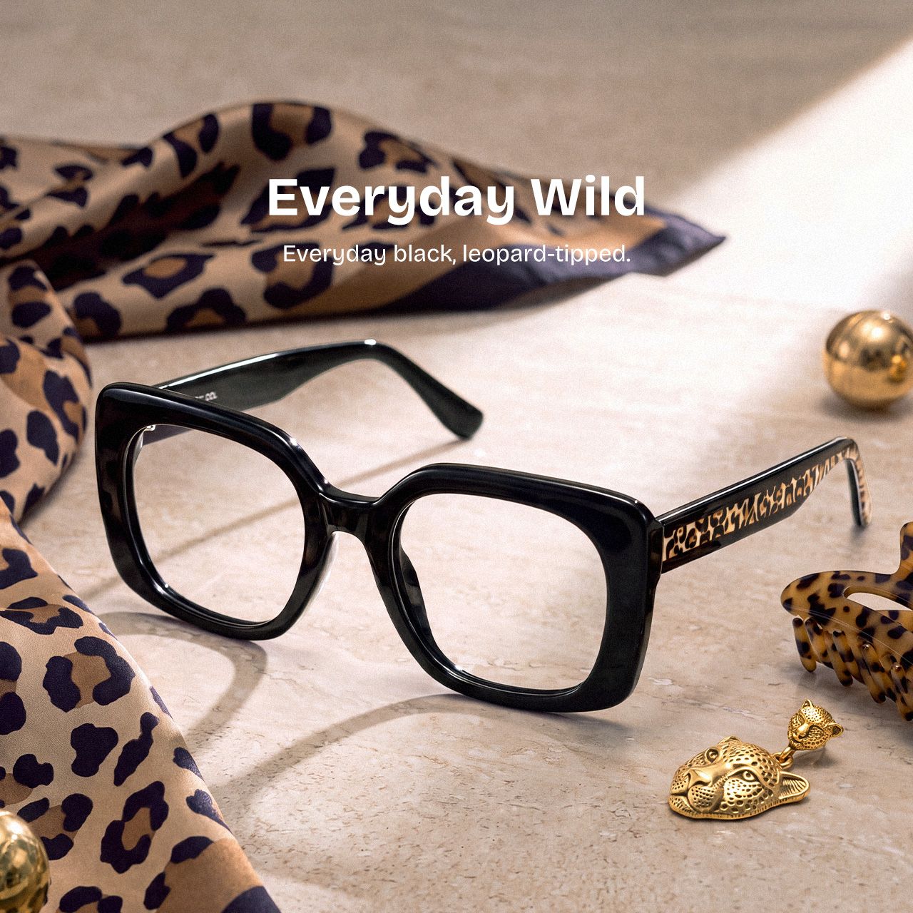 Natalie Black Square Glasses | ZEELOOL0