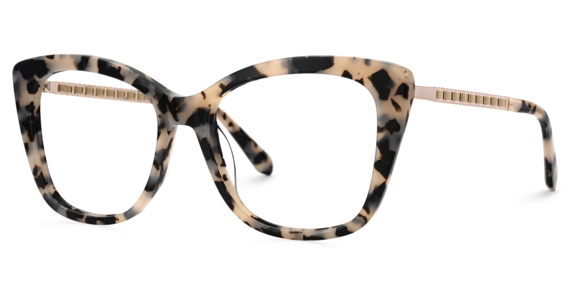 Deangela Tortoise shell Glasses With Metal Arms  | Zeelool2