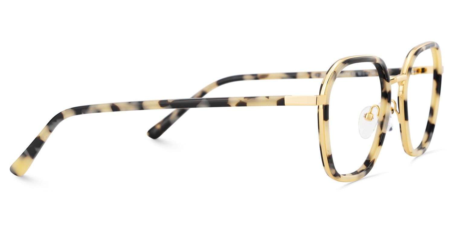 Mitchell Mixed Tortoise Frame Glasses with Geometric Shape | Zeelool5