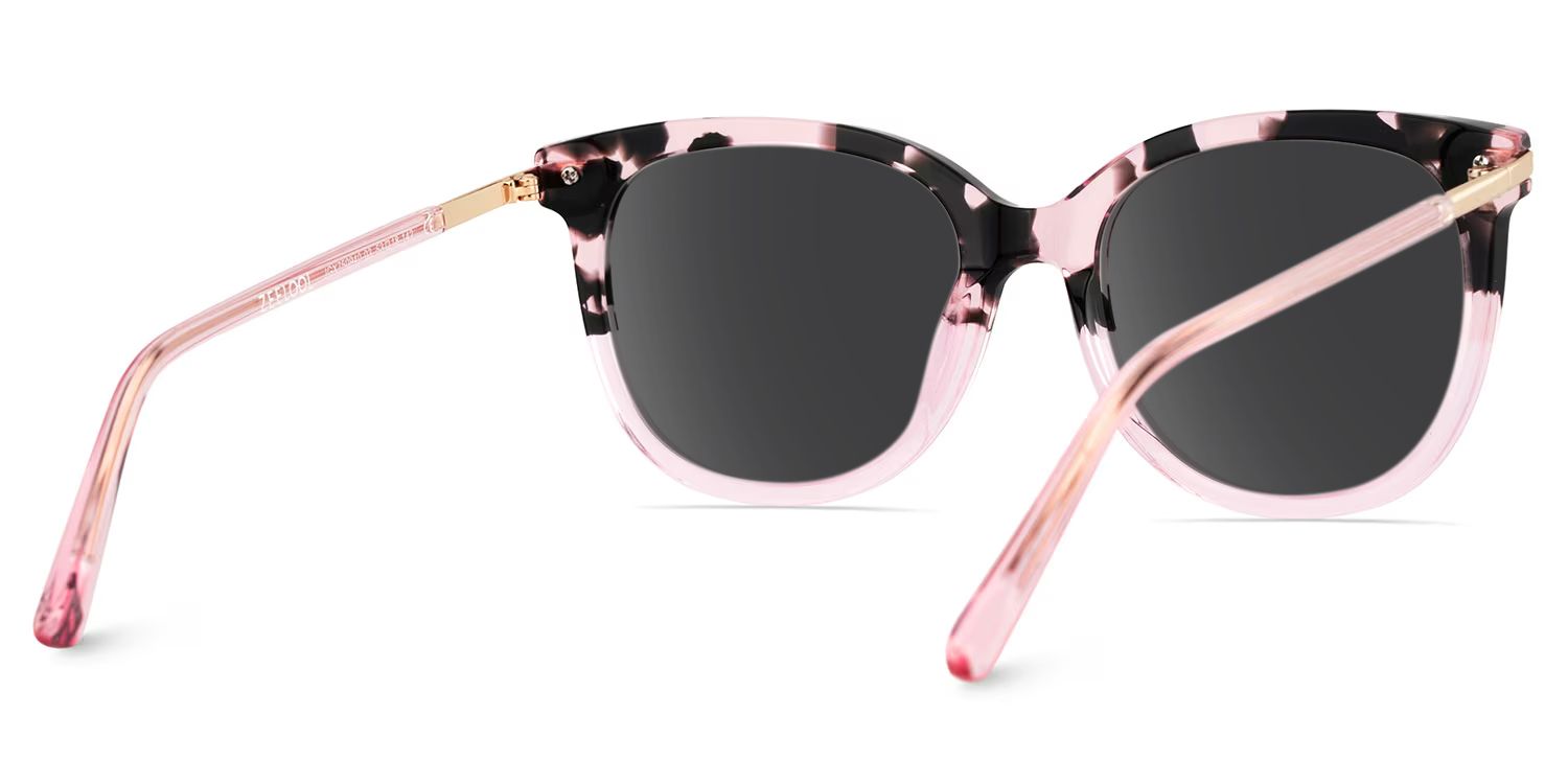 Mailyn Pink Tortoise Round Polarized Sunglasses for Driving | ZEELOOL