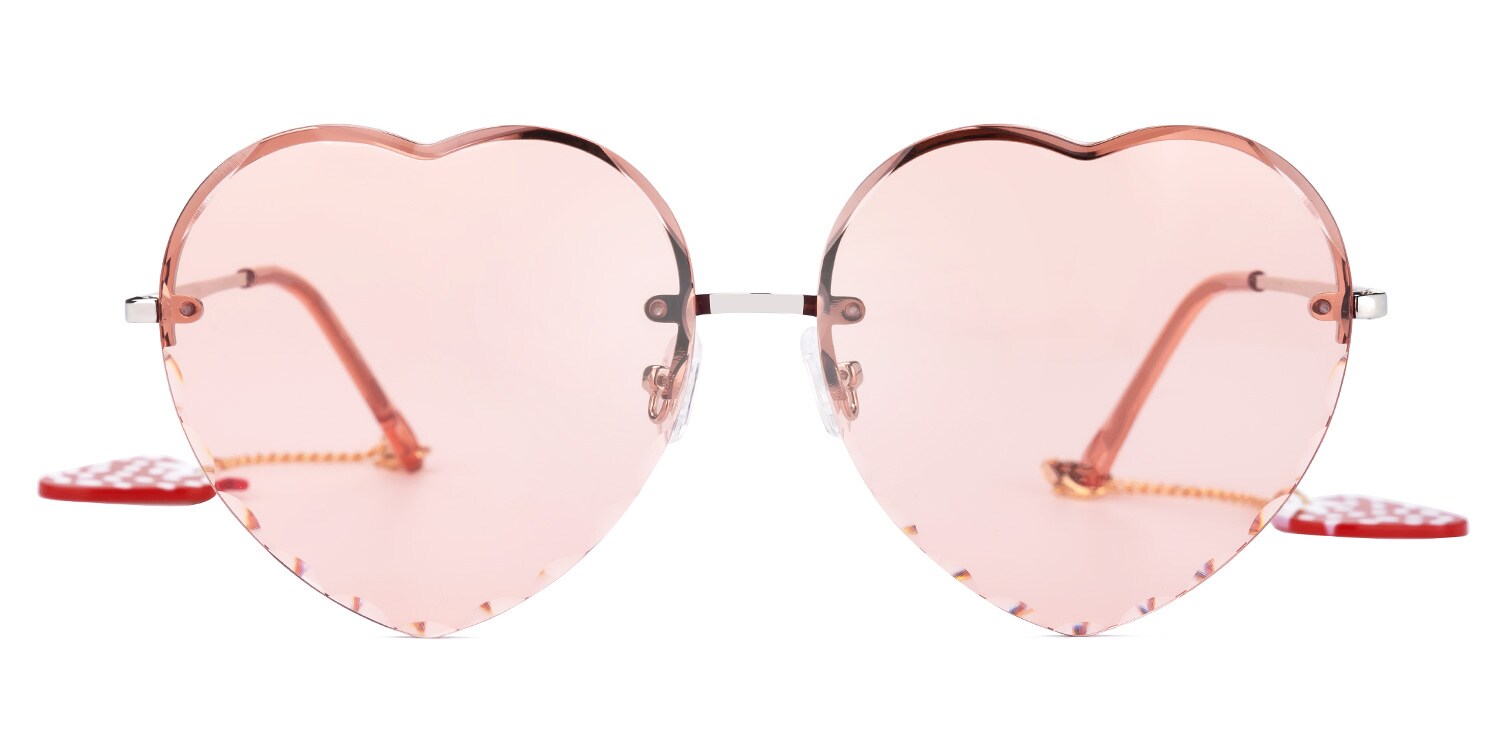 Babette Geometric Pink Sunglasses0