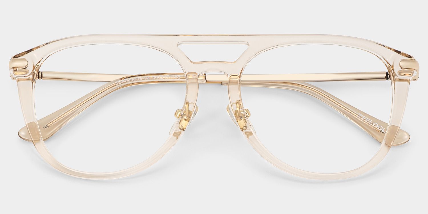 Isabelle Beige Aviator Glasses Frame | Soft Athleisure2
