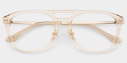 Isabelle Beige Aviator Glasses2