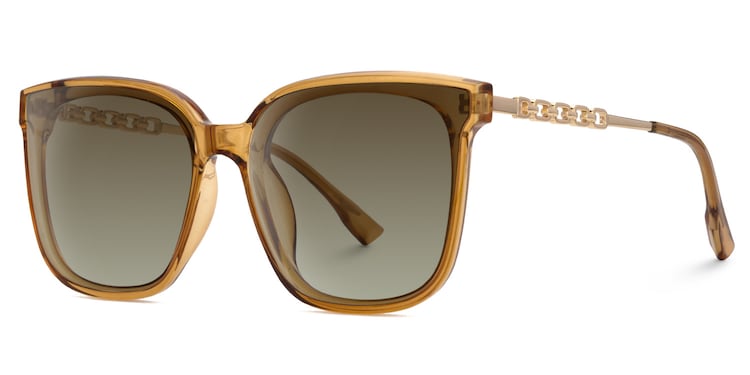 Tammie Square Brown Sunglasses