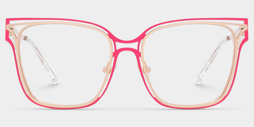 Dacarine Square Pink Gold Glasses