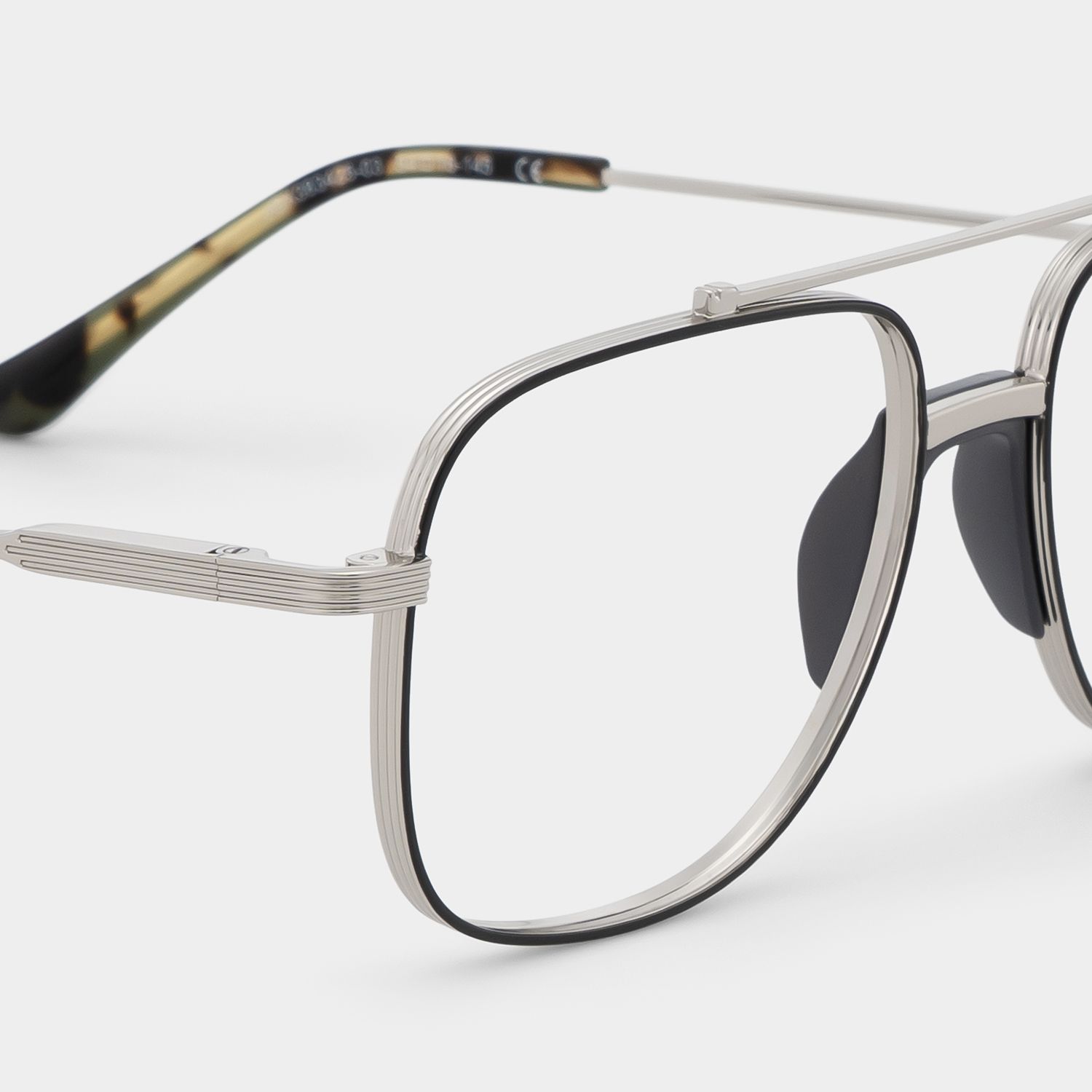 Poppy Black Aviator Eyeglasses | Simple Varsity Look5