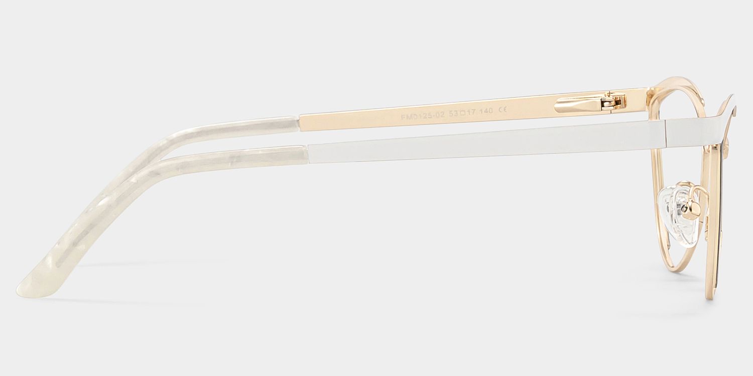 Sydney Cat Eye White Frame Glasses | Zeelool Optical3