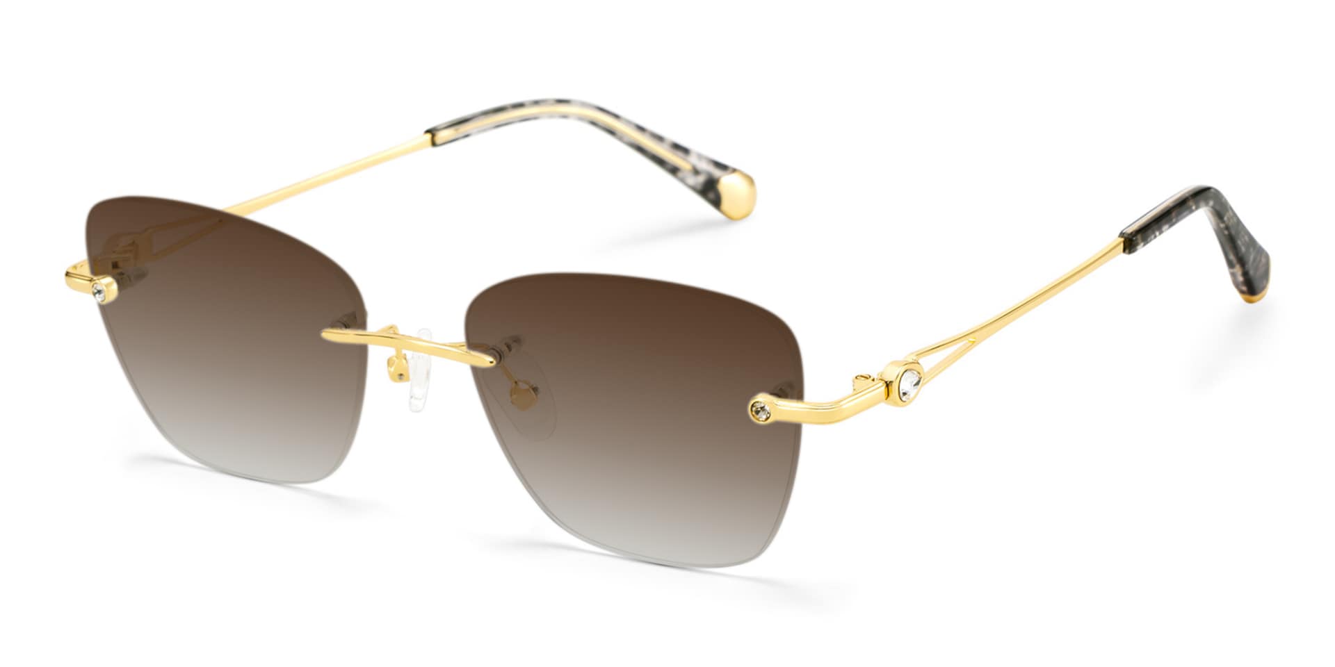 Rectangle Gold Eyeglasses- Seth Metal Frame Glasses2