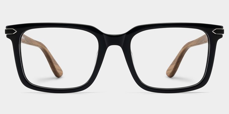Noah Rectangle Black Glasses