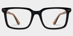 Noah Rectangle Black Glasses1