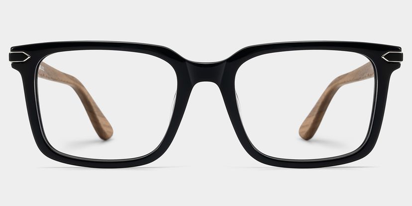 Noah Rectangle Black Glasses