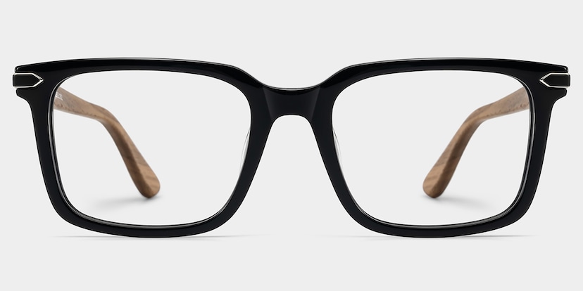 Noah Rectangle Black Glasses