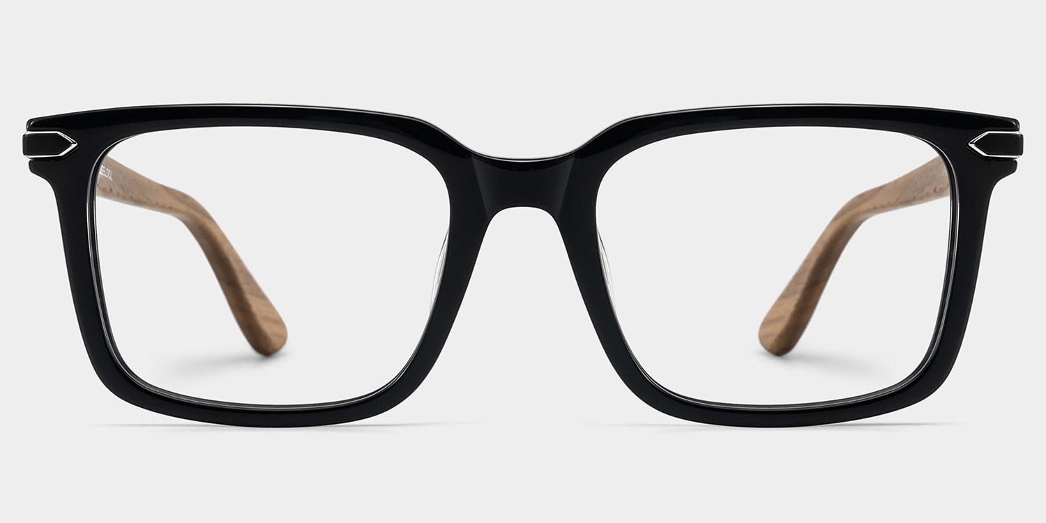Noah Rectangle Black Glasses