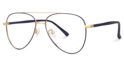 Paige Aviator Blue-Gold Glasses4