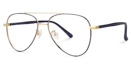 Paige Aviator Blue-Gold Glasses4