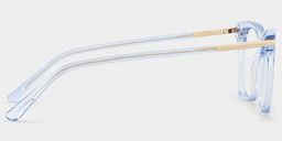 Eliot Clear Blue Rectangle Glasses4