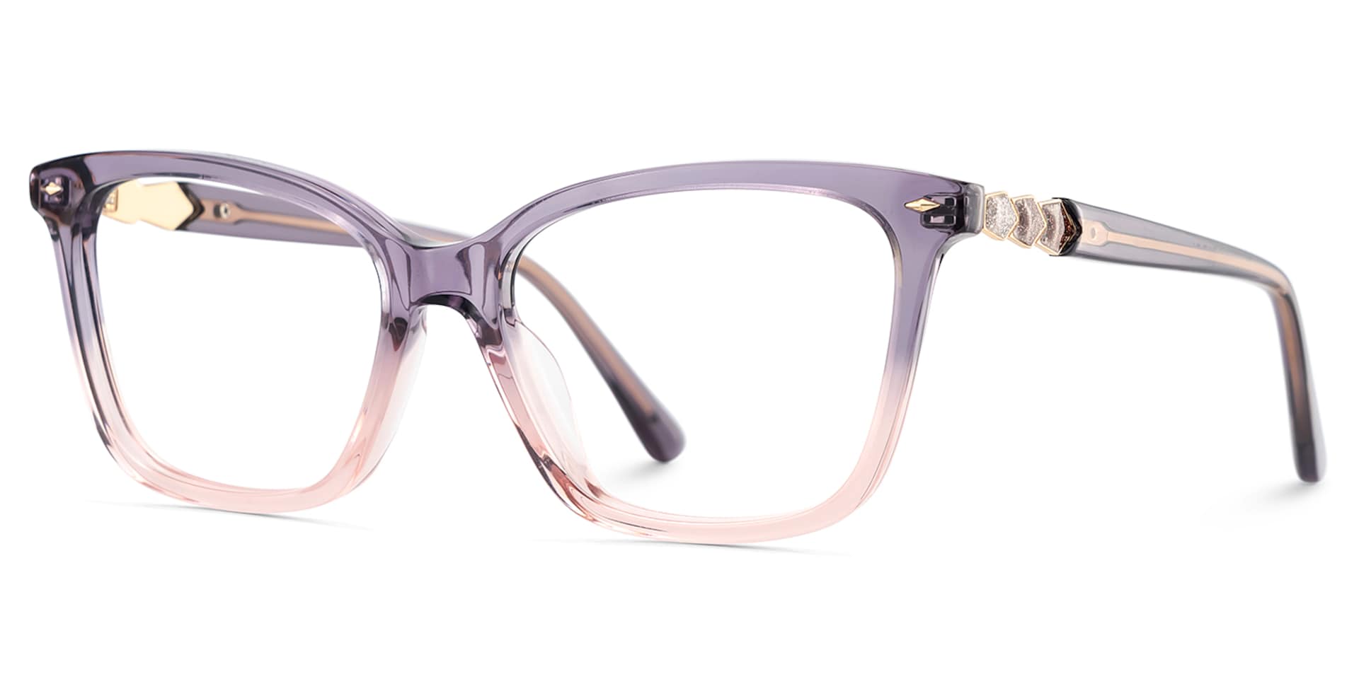 Theo Acetate Two-tone Frame Glasses with Square Shape | Zeelool3