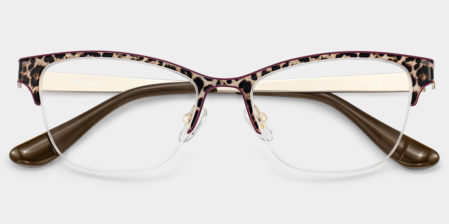 Dorian Brown Leopard Print Cat-Eye Glasses | ZEELOOL2
