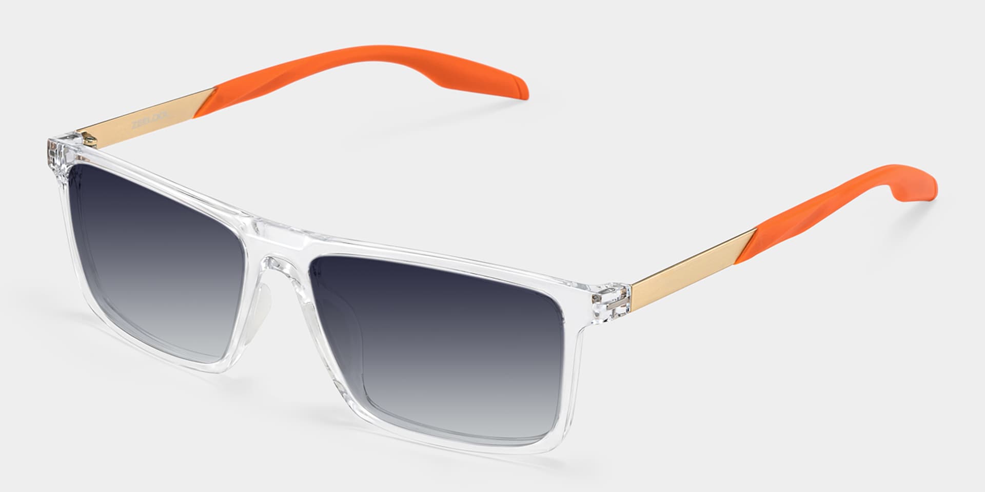 Active Clear Orange Frame Glasses with Rectangle Frame Online | ZEELOOL2