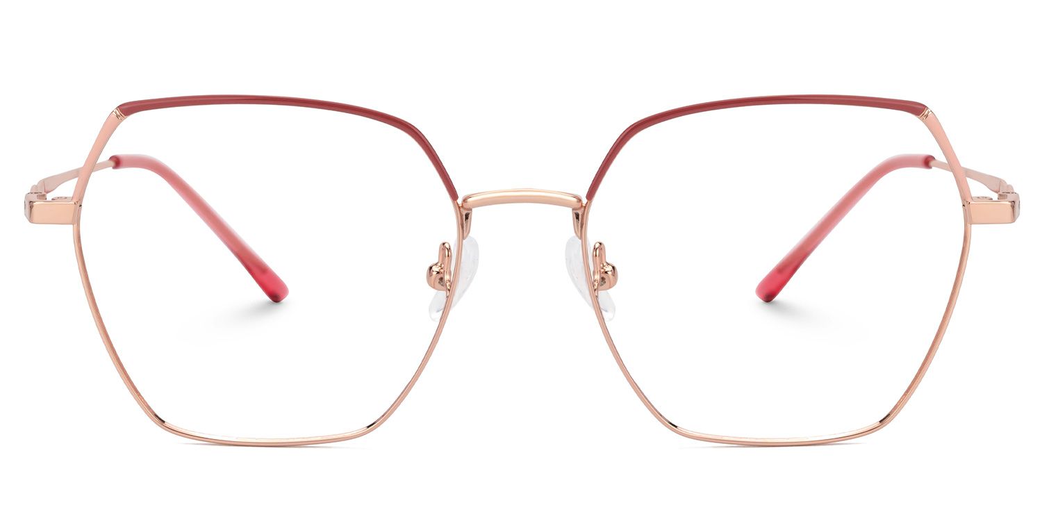 Marlon Geometric Two-Tone Full-Rim Glasses | Zeelool0