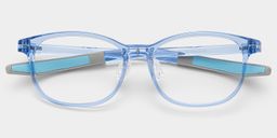 Cody Rectangle Clear Blue Glasses1