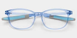 Cody Rectangle Clear Blue Glasses1
