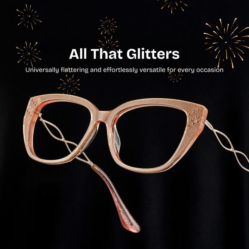Alma Butterfly Beige Glasses