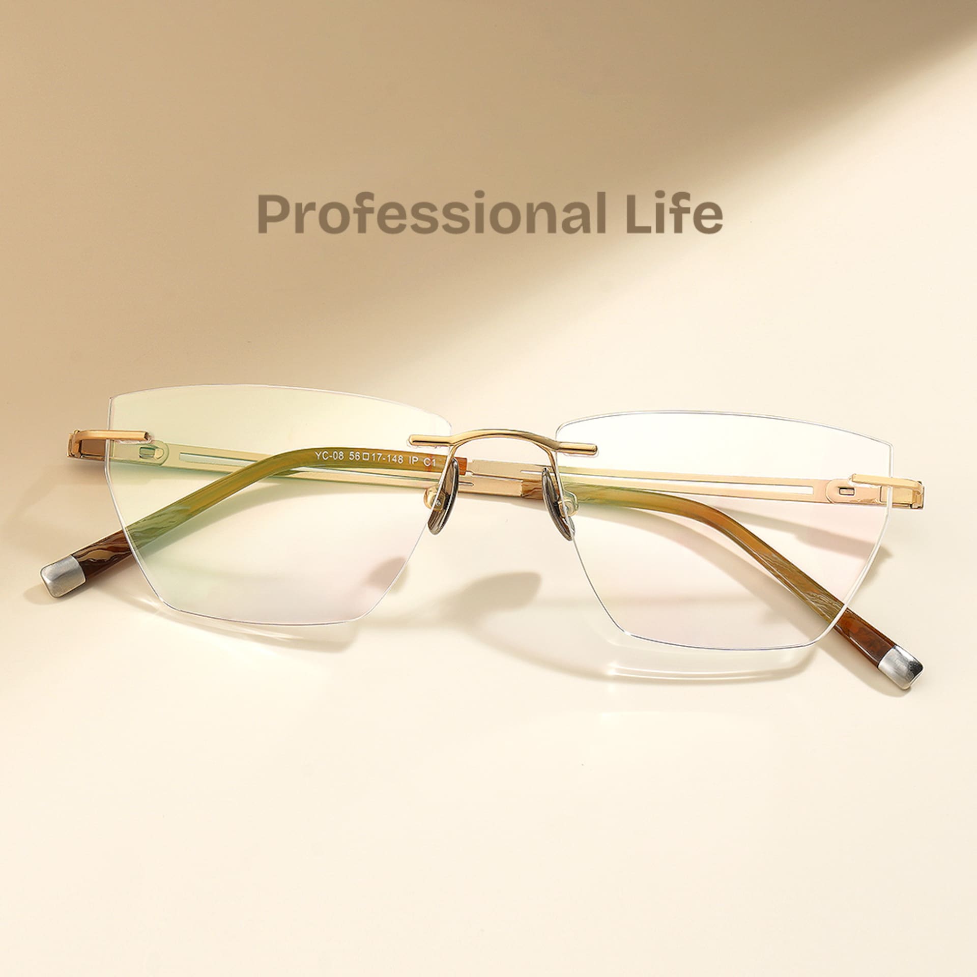 Ella Cat eye Gold Frame Eyeglasses for Woman| ZEELOOL3