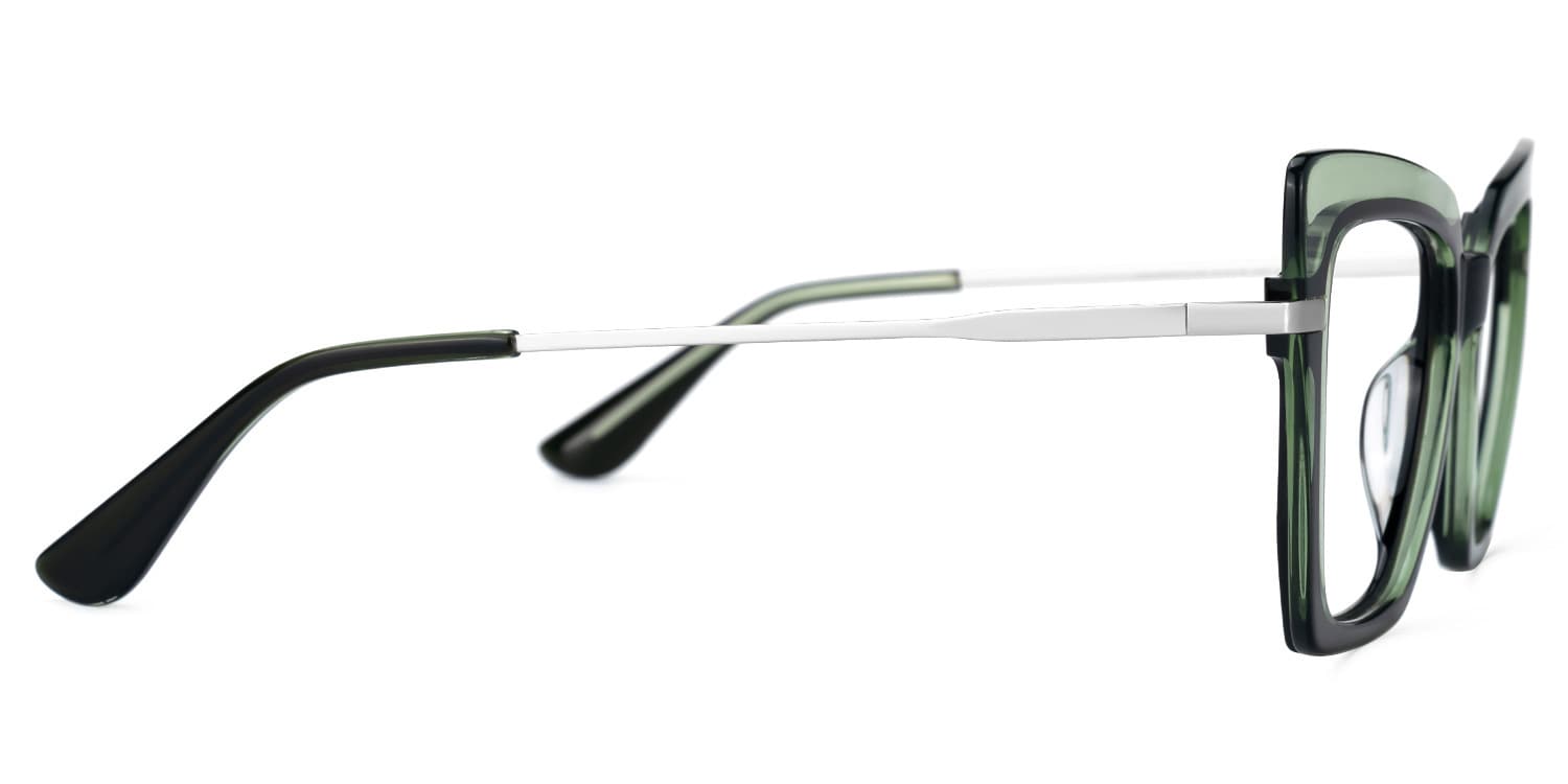 Goldie Cateye Green Glasses2