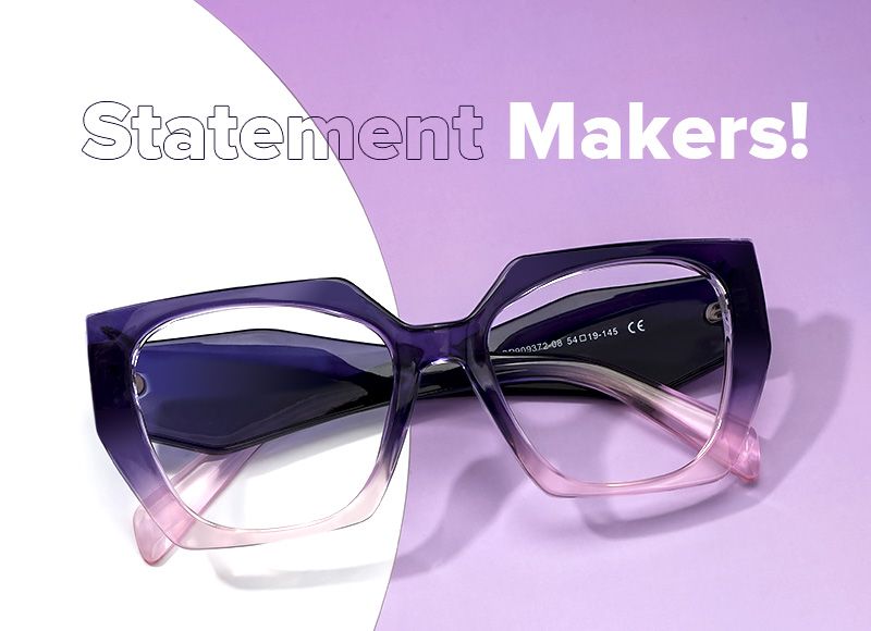 Sileidy Purple-Pink Rectangle Glasses