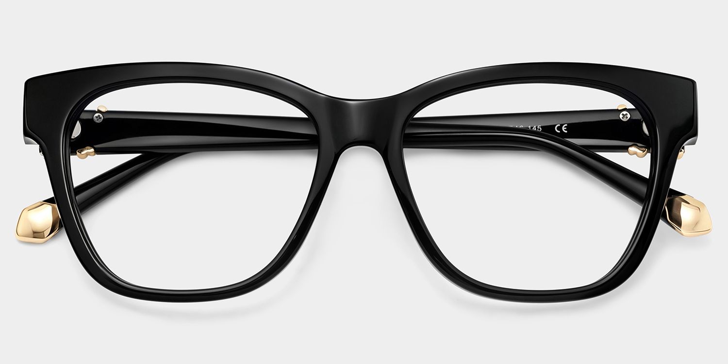 Square Black Eyeglasses- Julian Acetate Frame Glasses5