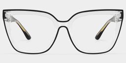Mirta Square Black-Clear Glasses0