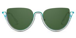 Sparkle Iridescent Cat eye Sunglasses0