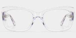 Leona Rectangle Clear Glasses1