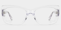 Leona Rectangle Clear Glasses1