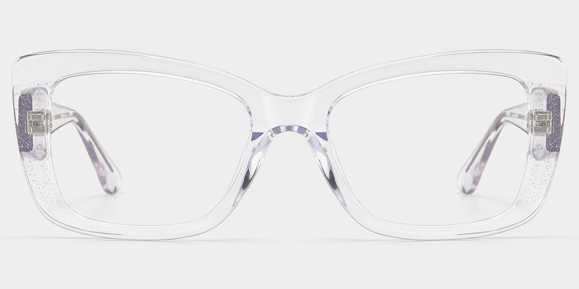 Leona Rectangle Clear Glasses