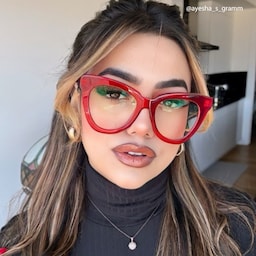 Yaser Cateye Red Glasses11