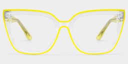 Mirta Square Yellow Glasses0