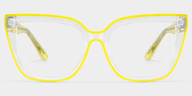 Mirta Square Yellow Glasses