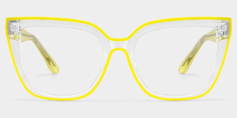 Mirta Square Yellow Glasses
