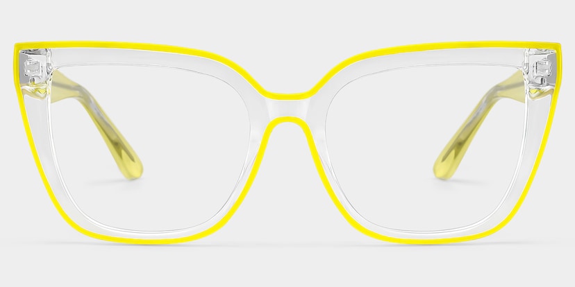 Mirta Square Yellow Glasses