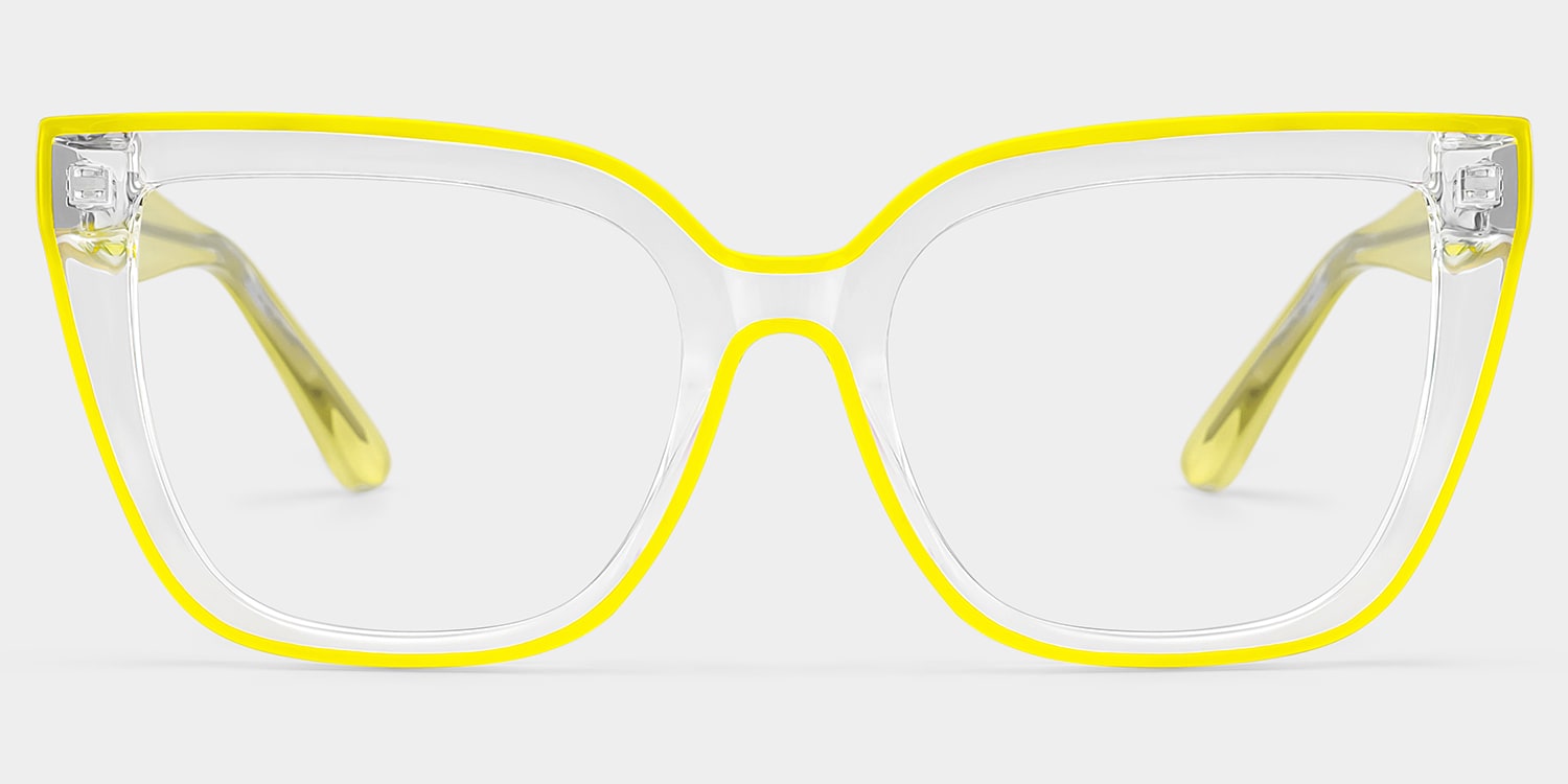 Mirta Square Yellow Glasses