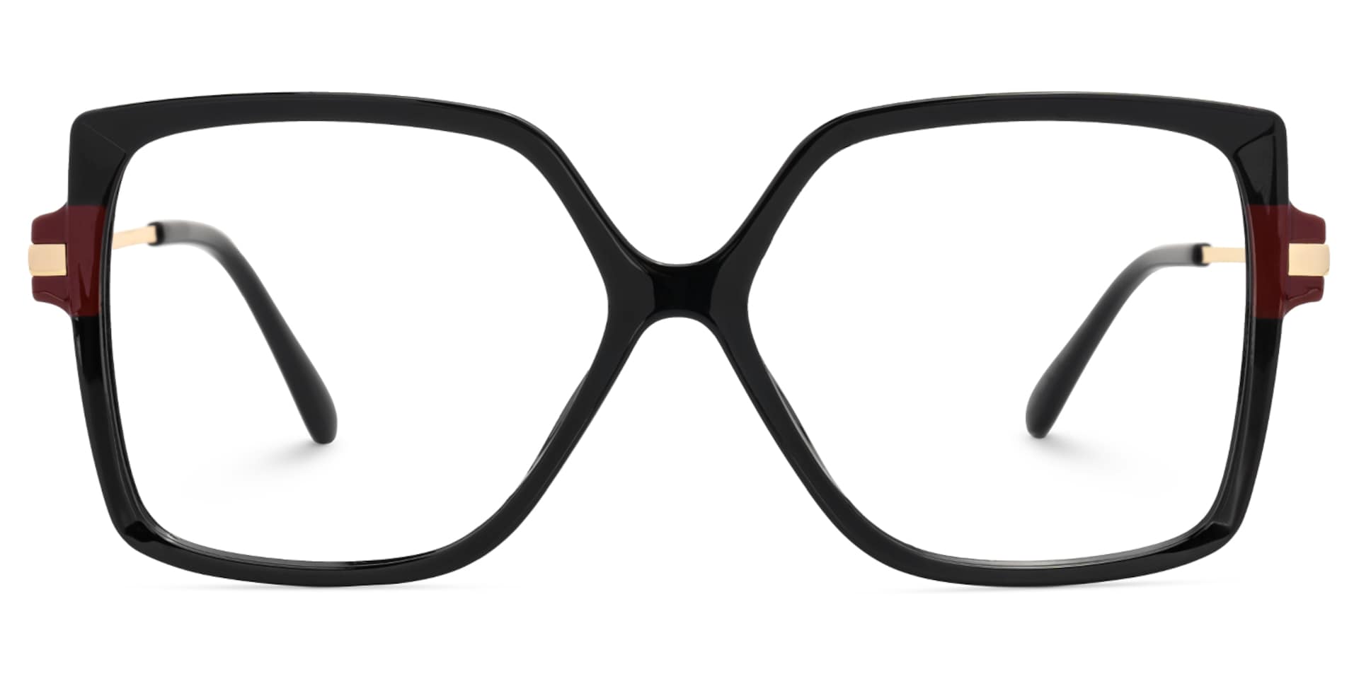 Square Dianne Black Glasses deals -Zeelool Glasses0