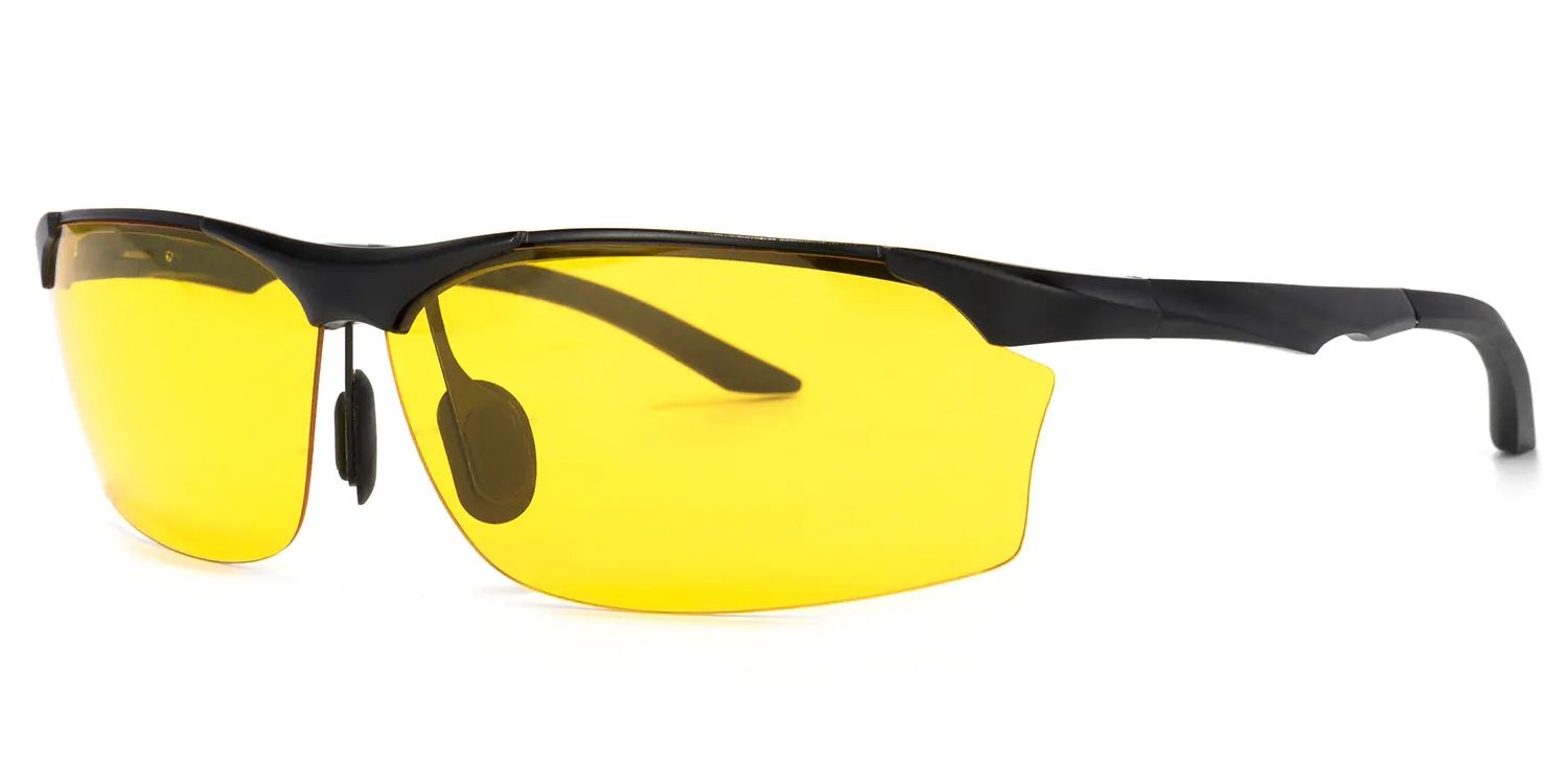 Godfrey Rectangle Yellow Lenses Cycling Goggles | Zeelool Glasses1