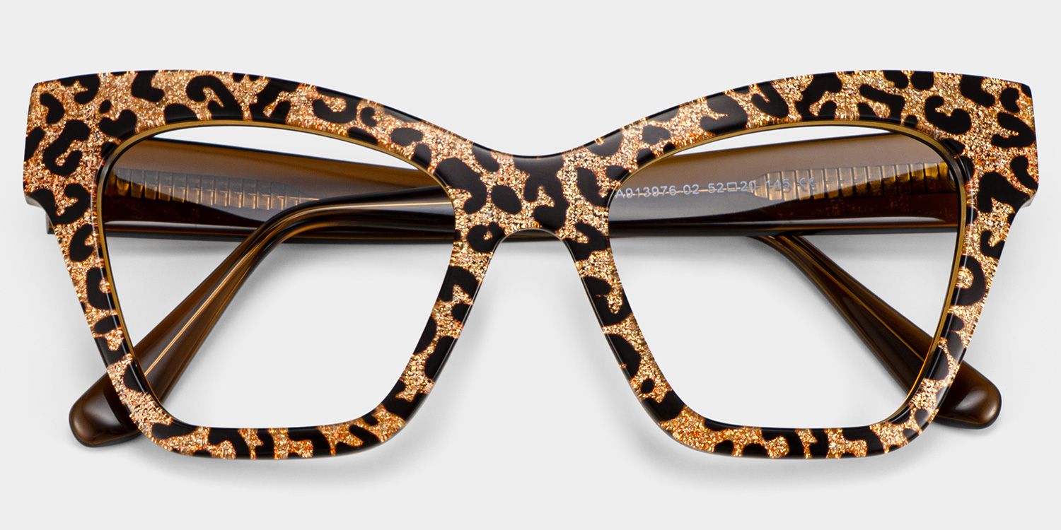 Designer Ansyah Cat Eye Leopard Print Frame Glasses | ZEELOOL2